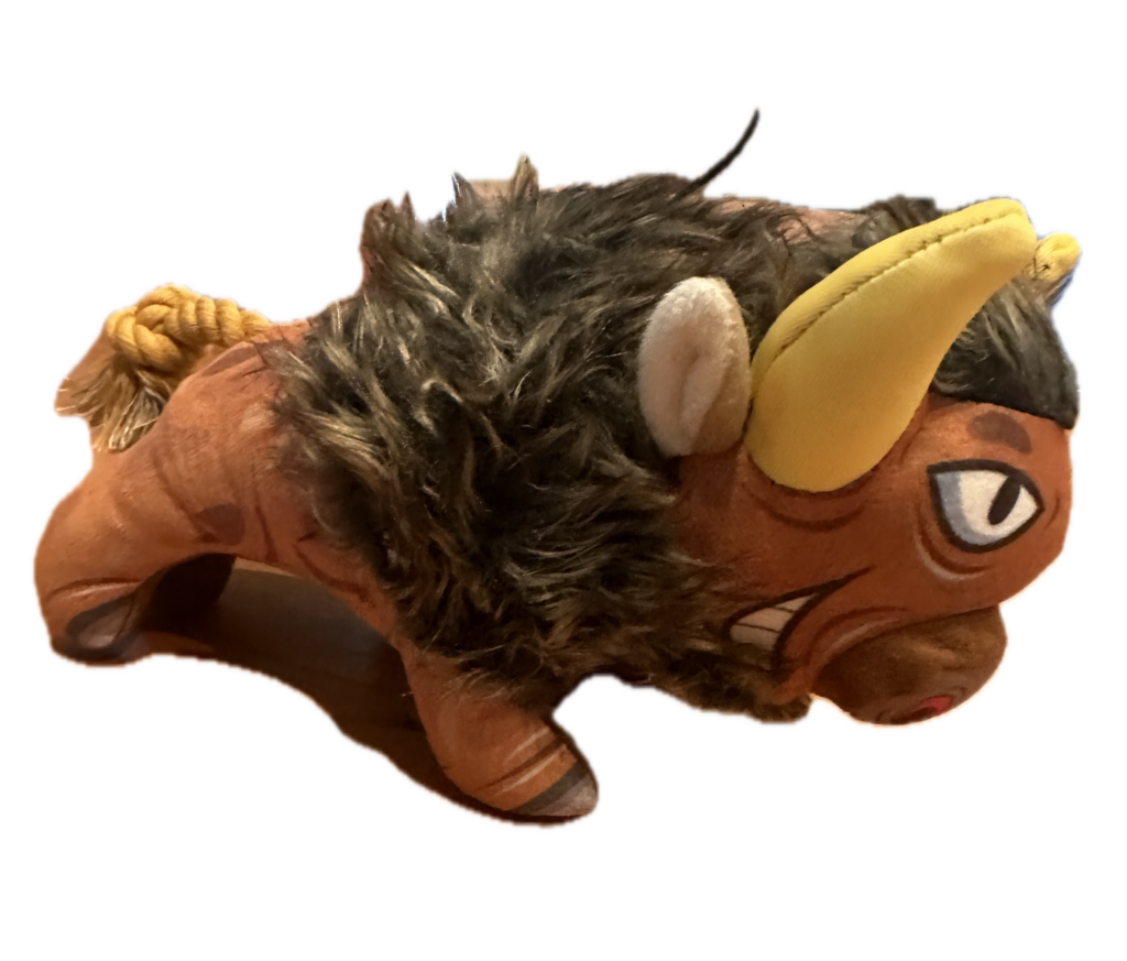 Ruffian Prairie Buffalo – Tough Plush with Rope Tail and Hidden Ball