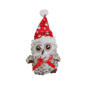 holiday baby owl dog toy