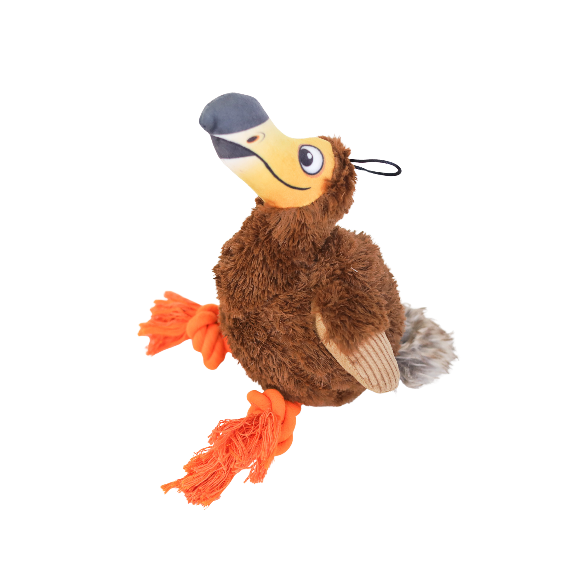 dodo bird – tough plush with rope legs and hidden tennis ball